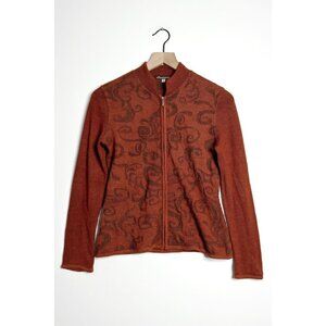 CAAMANO 100% Alpaca Zip Front Sweater